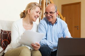 Couple reviewing insurance financing